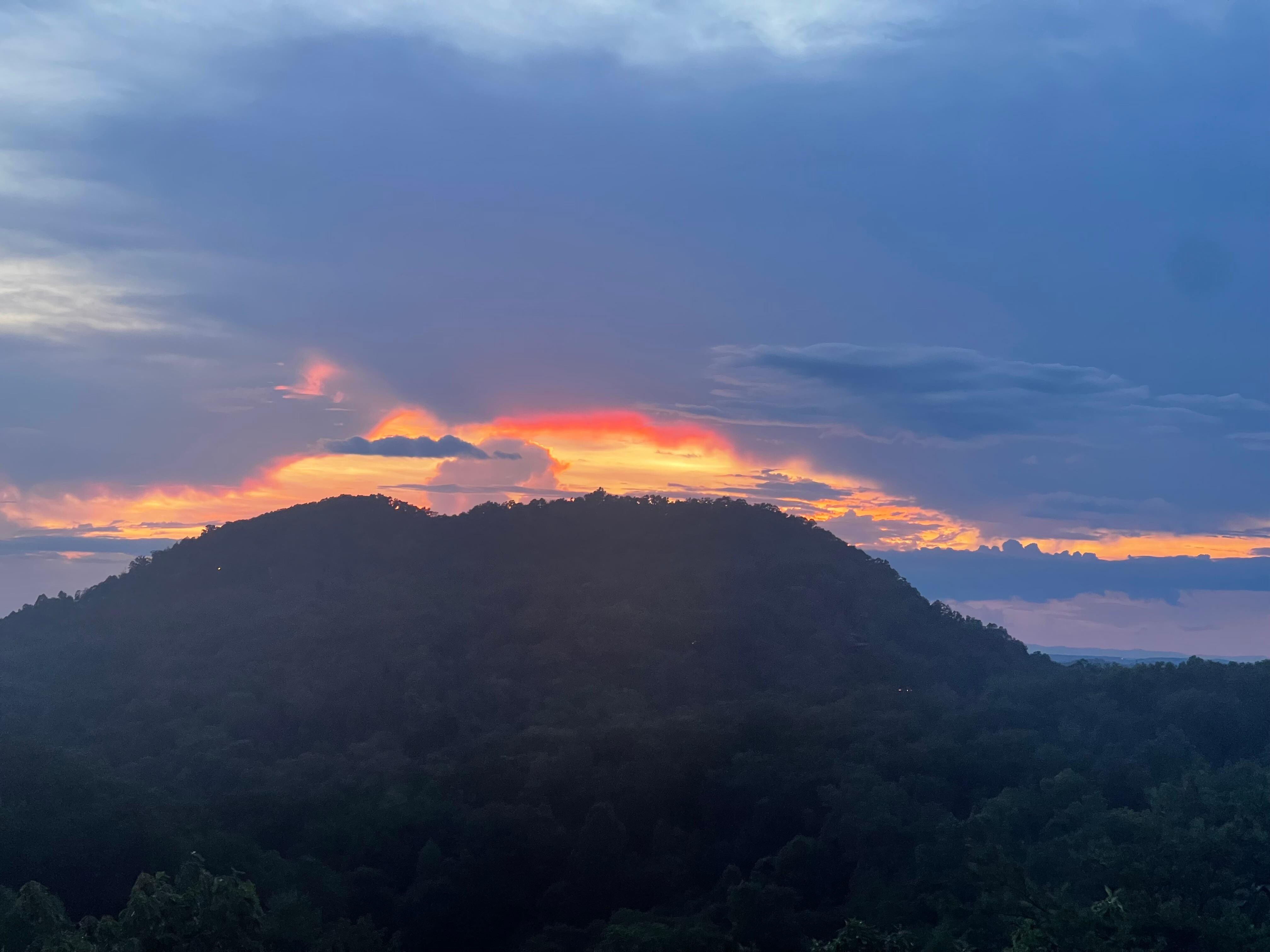 Sunset from cabin deck
