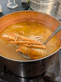 ロブスターと蟹の味噌汁