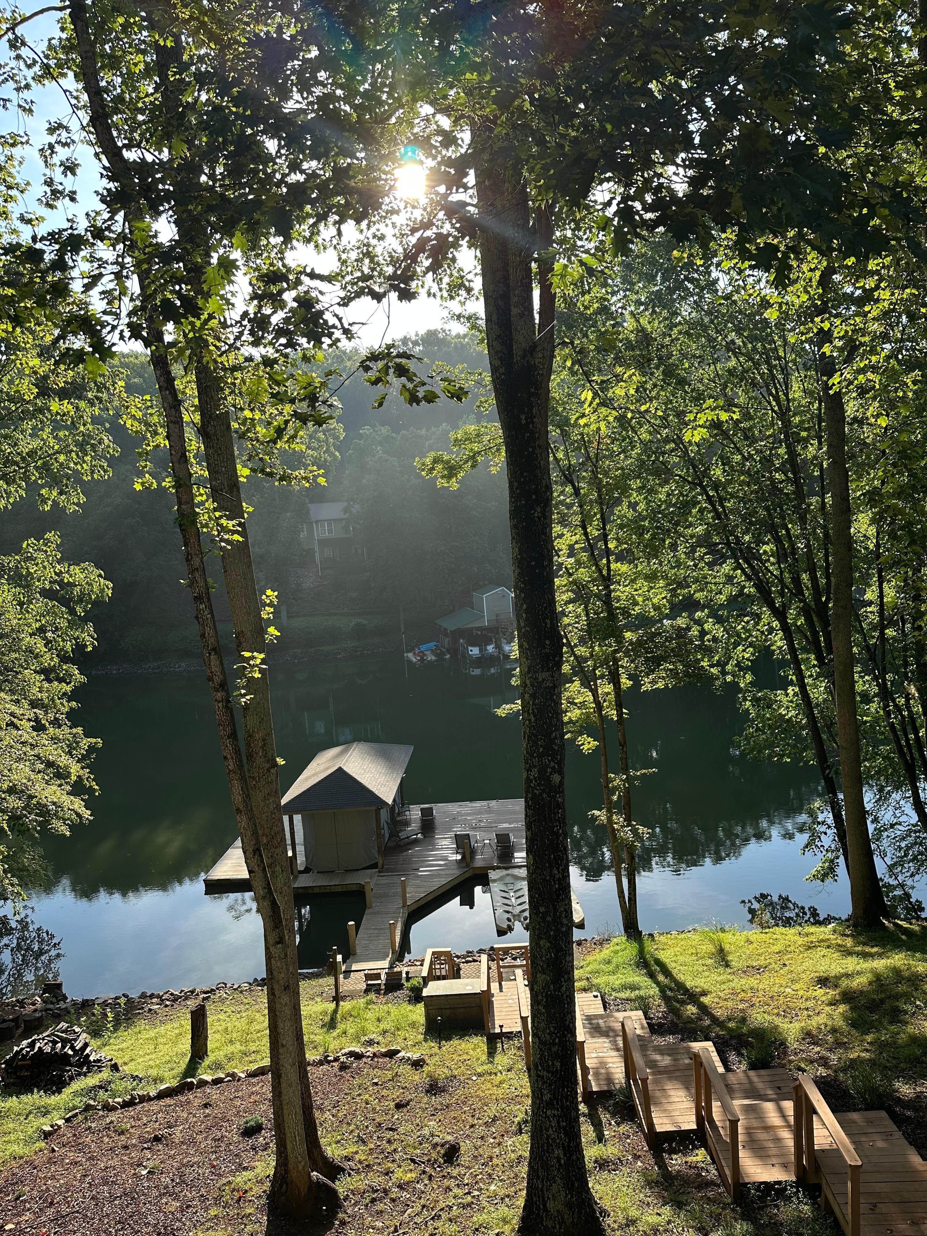 View from house to deck. 