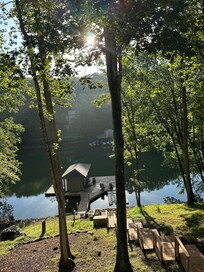 View from house to deck.