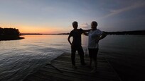 Sisters at sunset