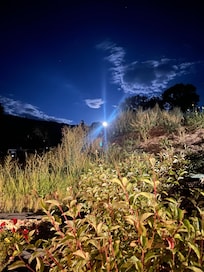 Moonlit sky from the pool area