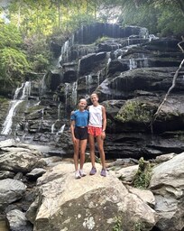 Yellow Branch falls trail hiking.