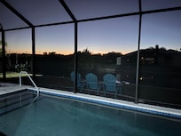 Sunset poolside