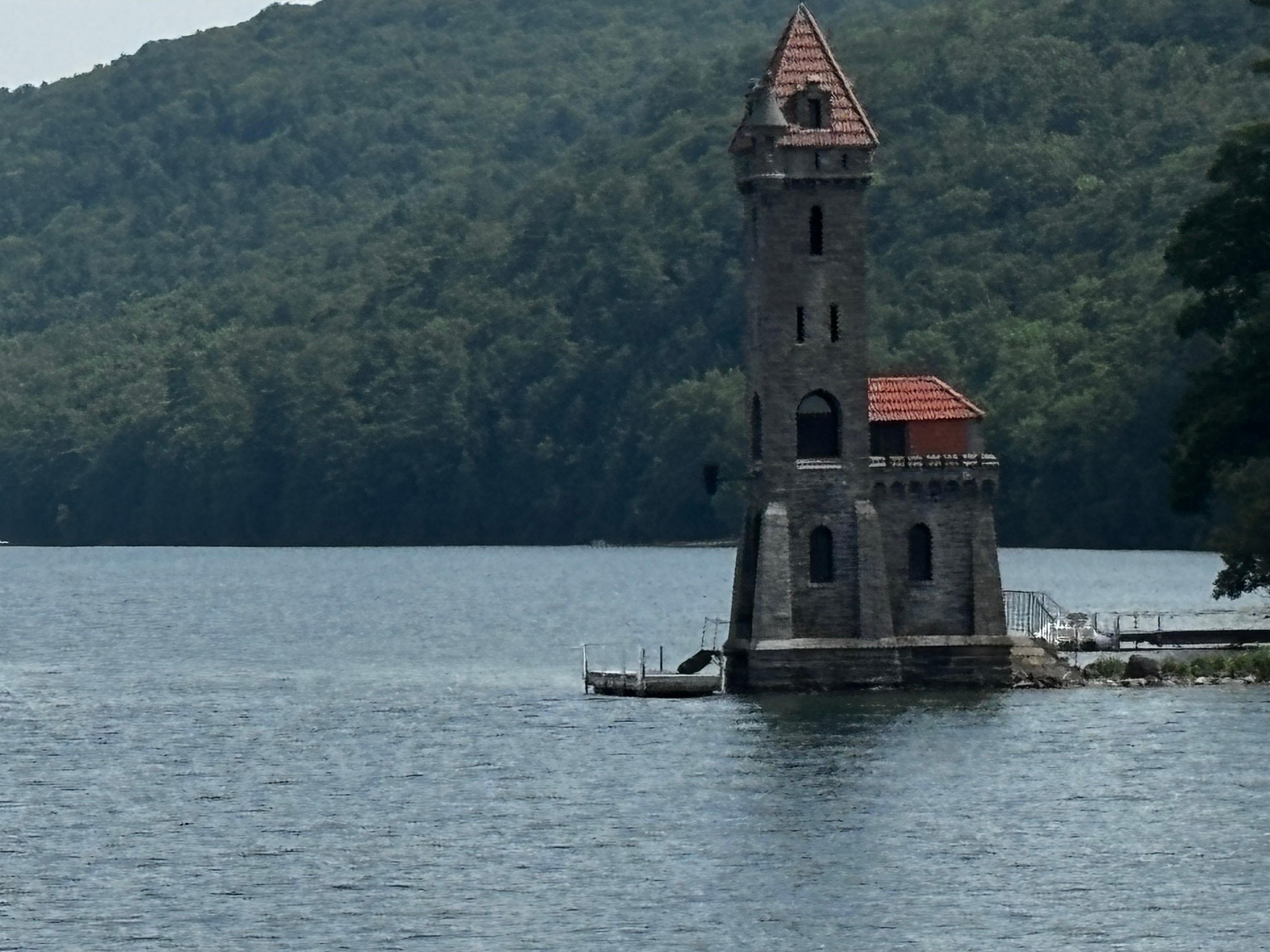 Tower on lake