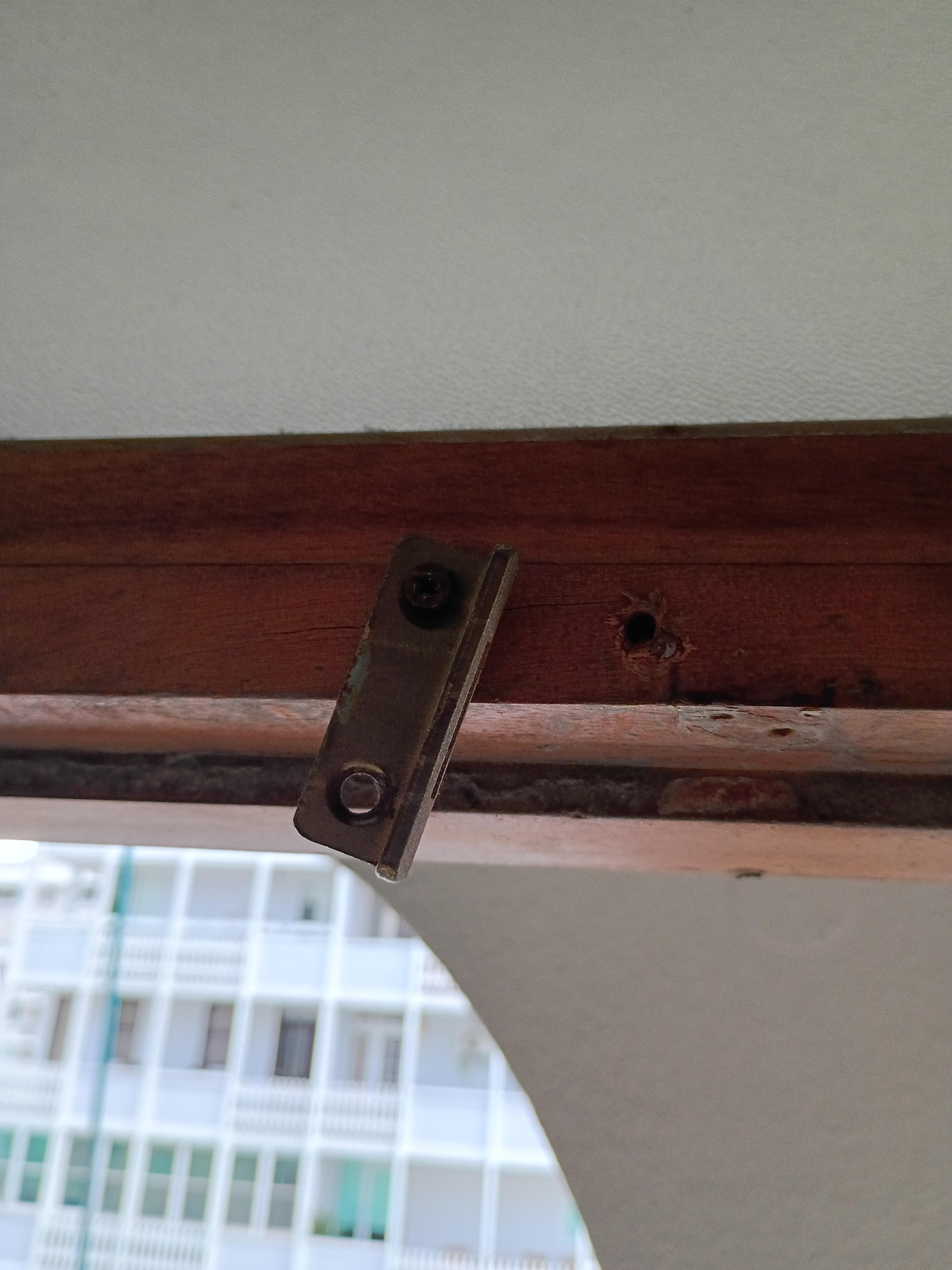 The door lock leading to the balcony is broken, reducing security. 