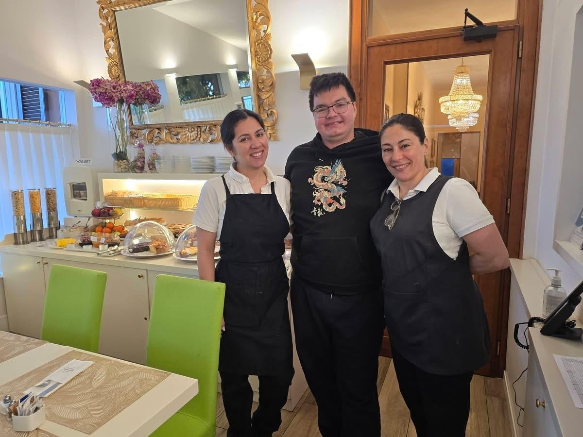 Buffet breakfast   from 730 am to 1130 am.  The staff  is very friendly and caring.