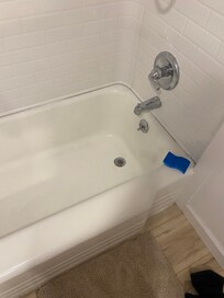 After an hour of scrubbing the stain was removed.