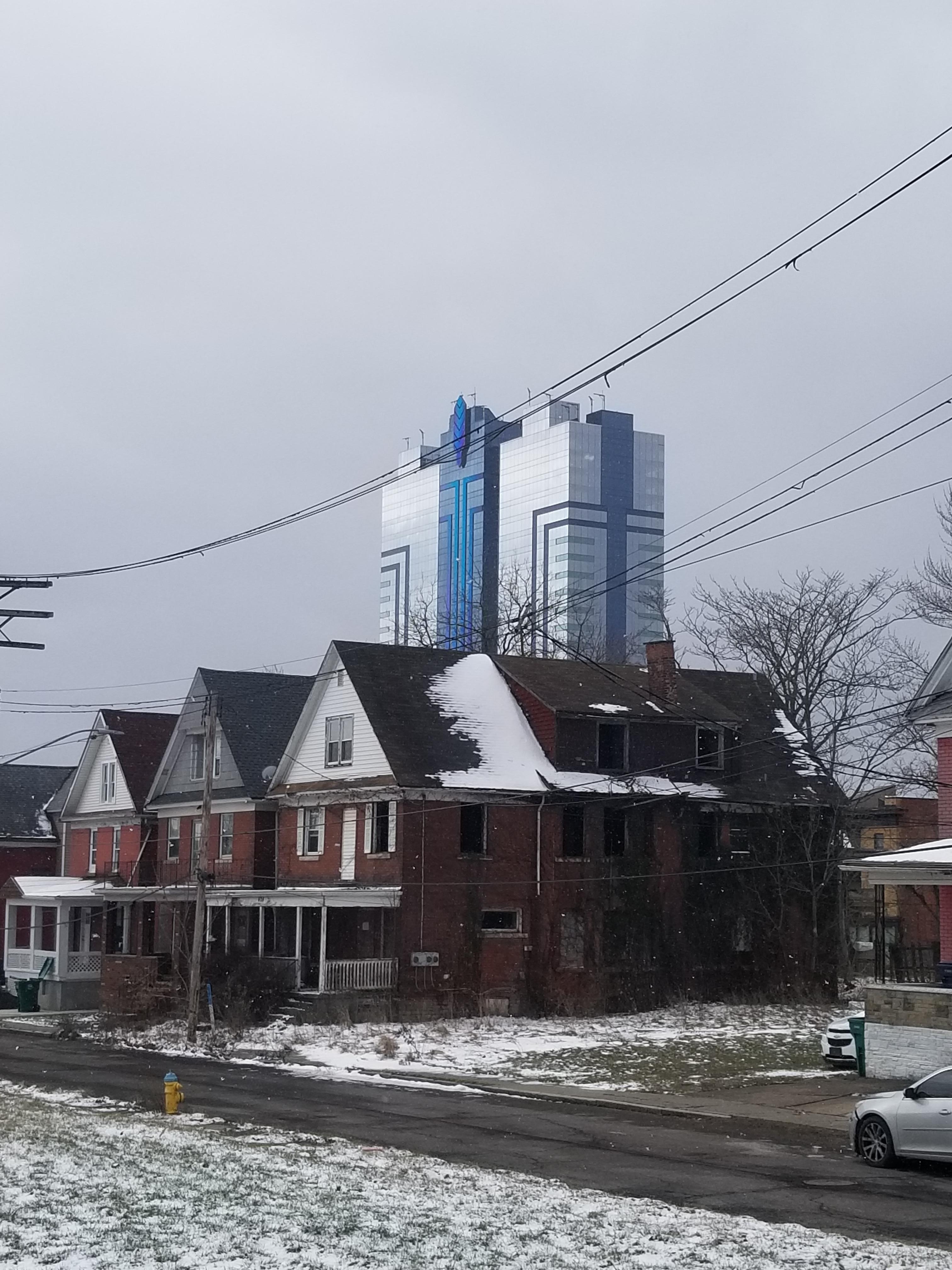 View from the dining room - Seneca Casino, houses across the street. Nice park to walk dog in next to the casino property.