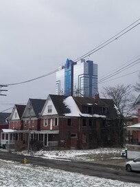 View from the dining room - Seneca Casino, houses across the street. Nice park to walk dog in next to the casino property.