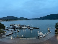 View of the lake from the apartment.