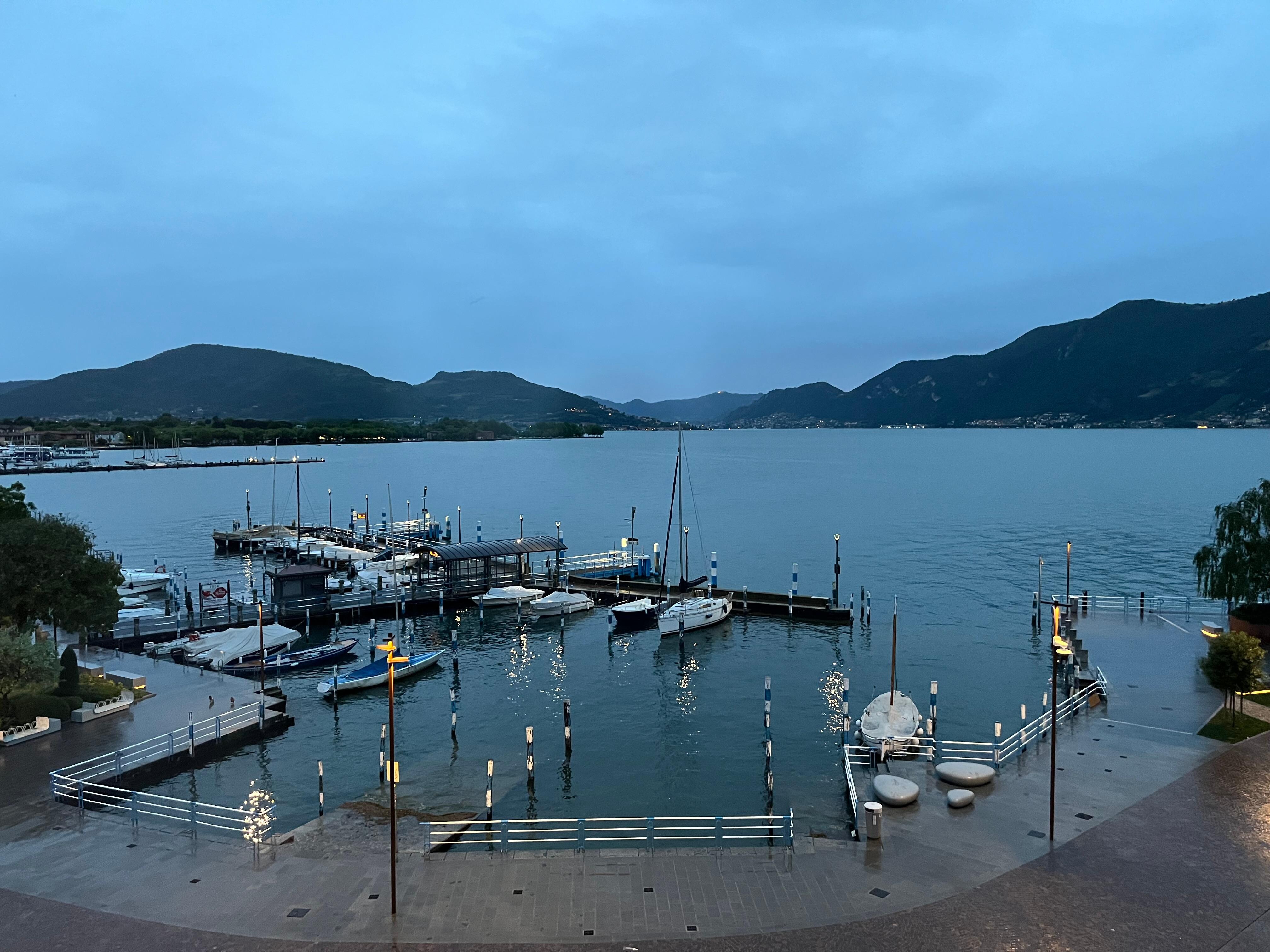 View of the lake from the apartment.