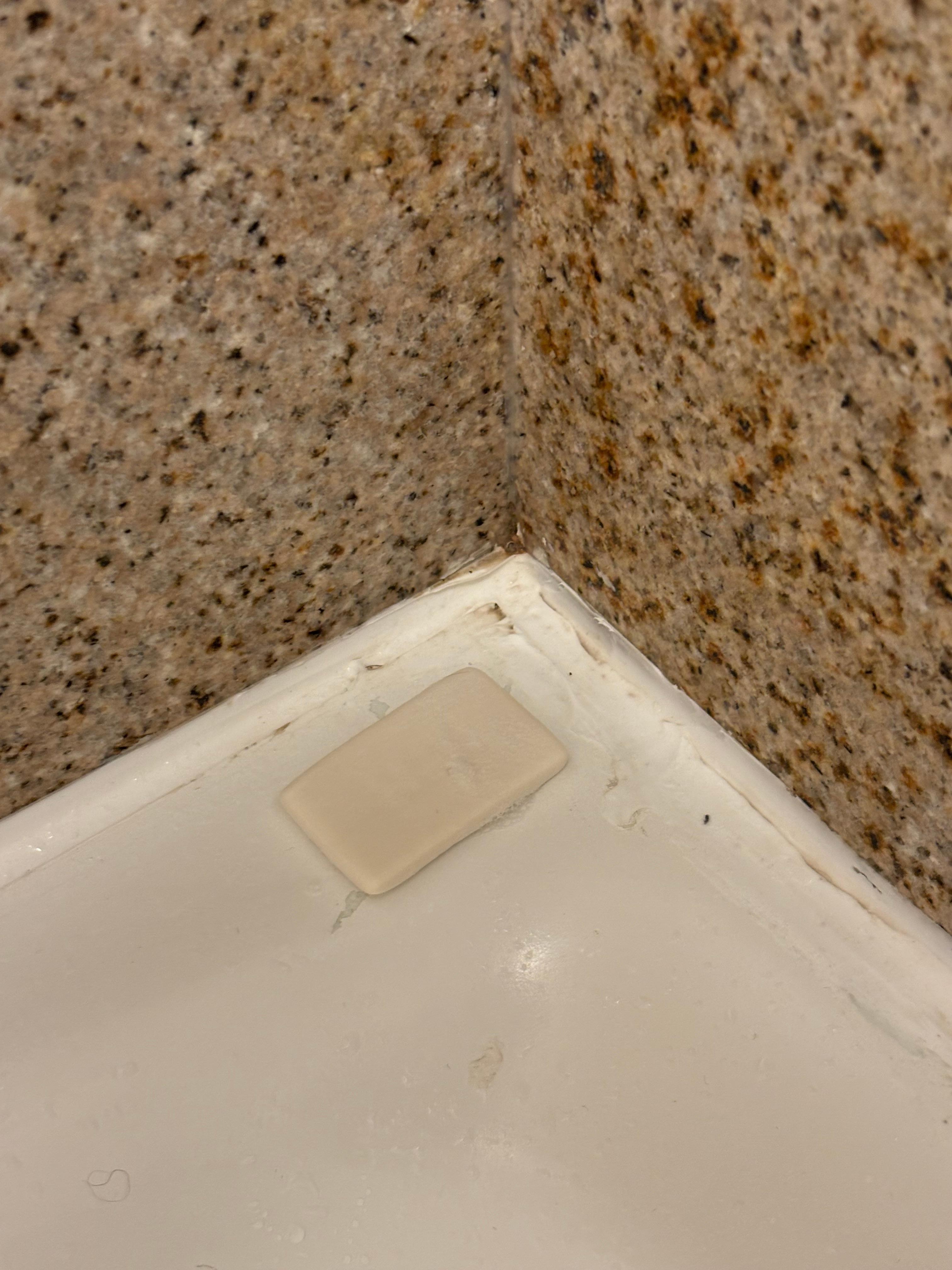 mold around the bath tub