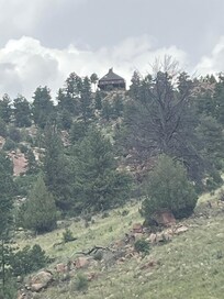The home viewed from below.