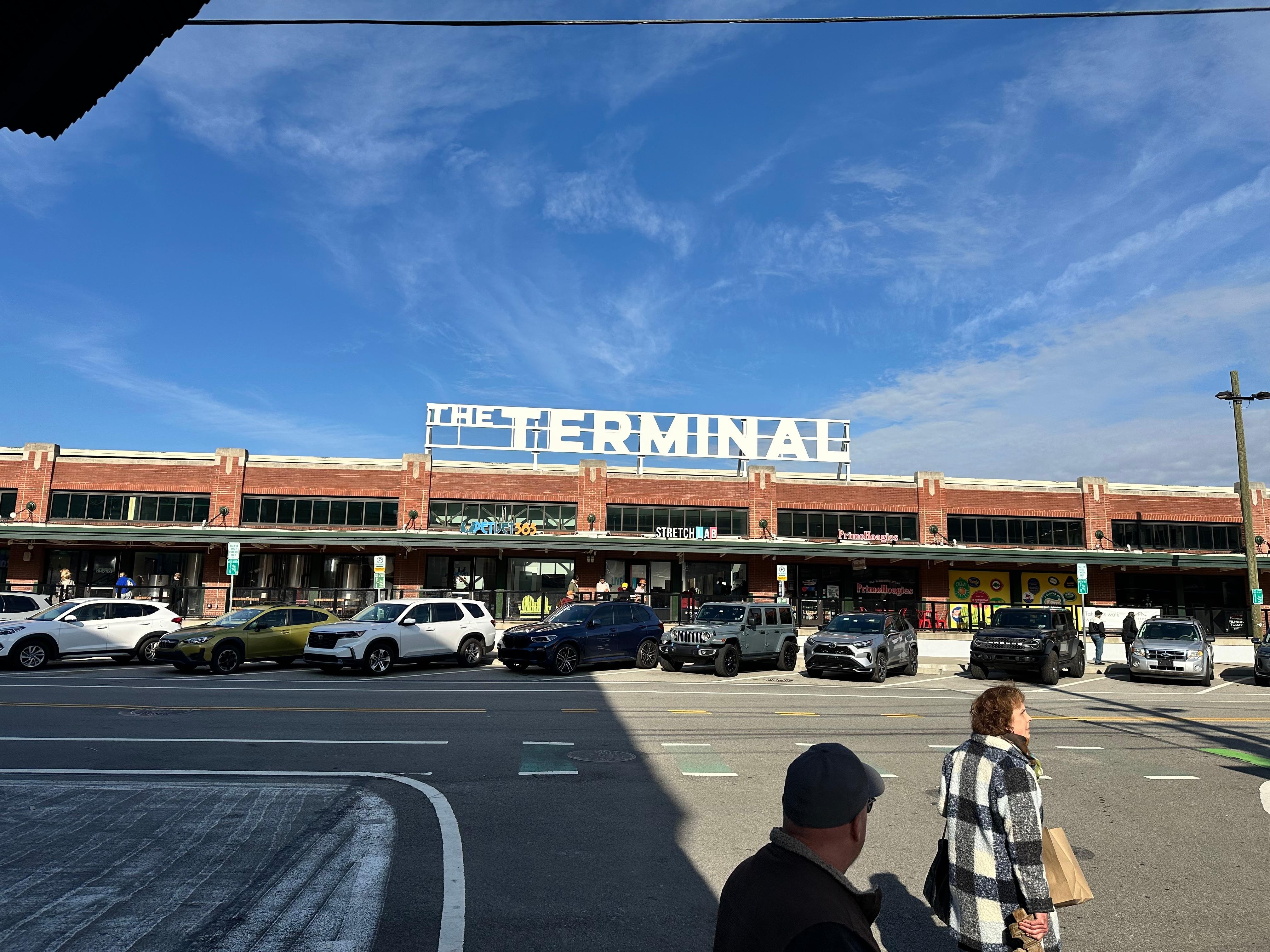The Terminal with restaurants and activities along Smallman in the Strip District