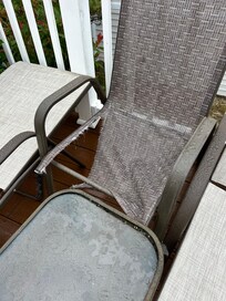 Broken patio furniture