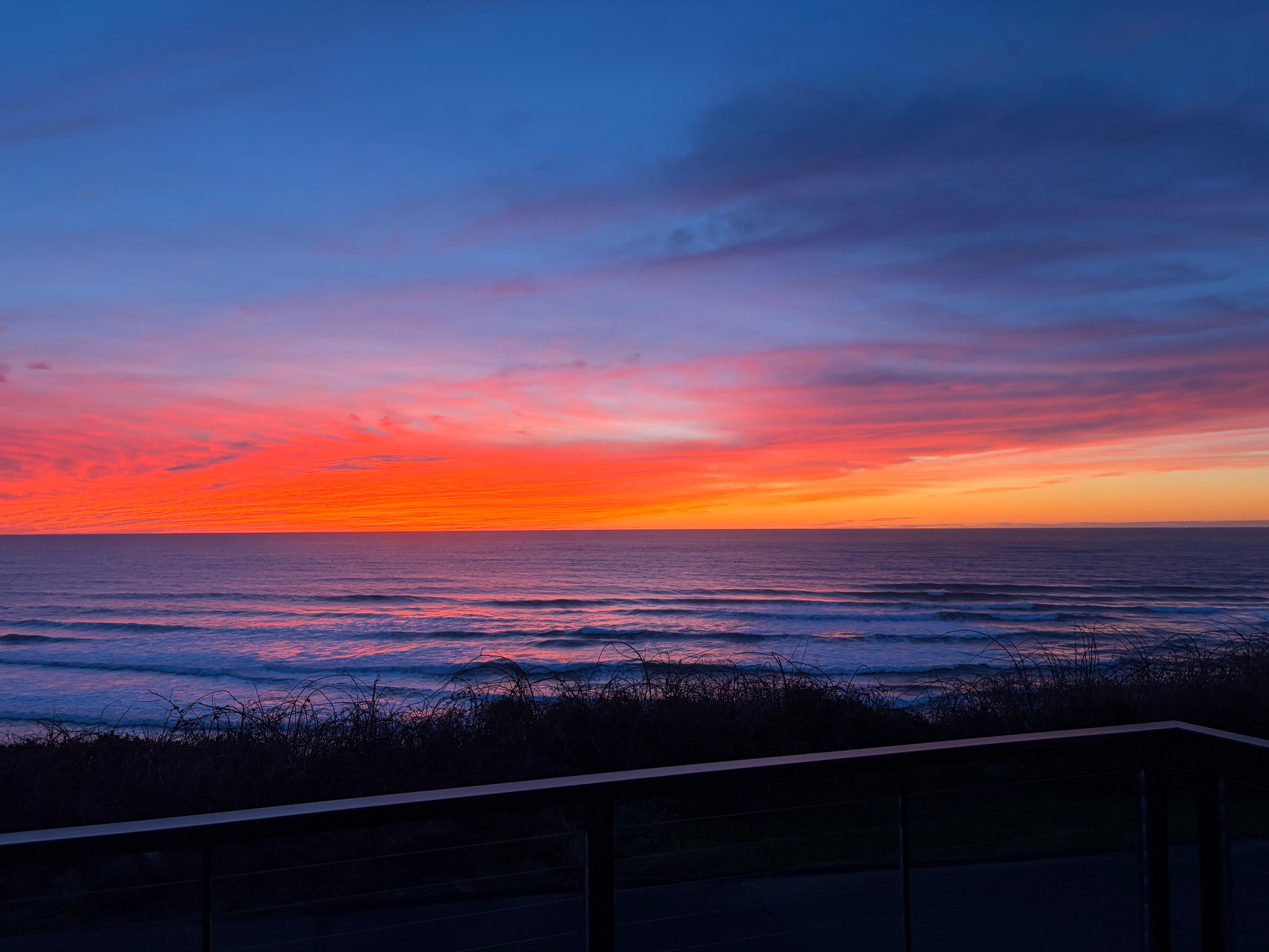 Beautiful sunsets in the hot tub