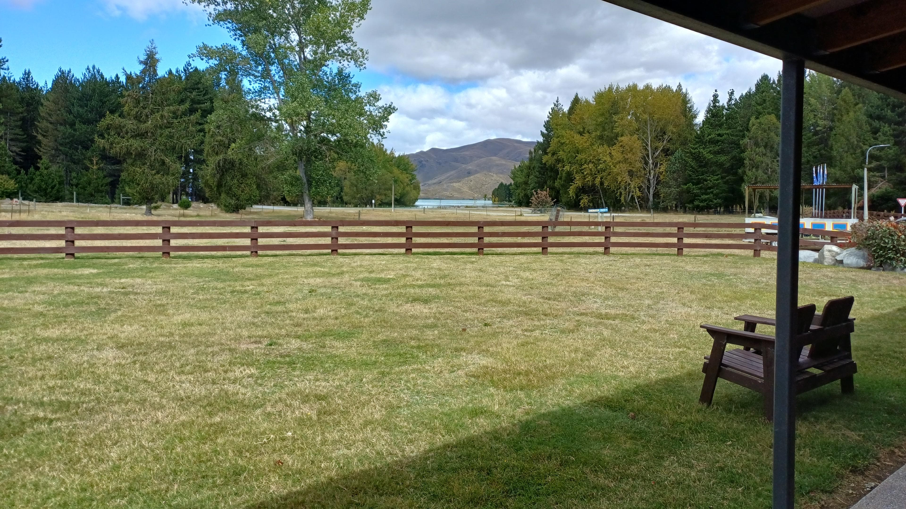 Lake view from motel room