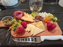 This was the charcuterie board I made during the class that was offered at the winery.