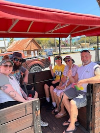 Train ride to mini golf was cool