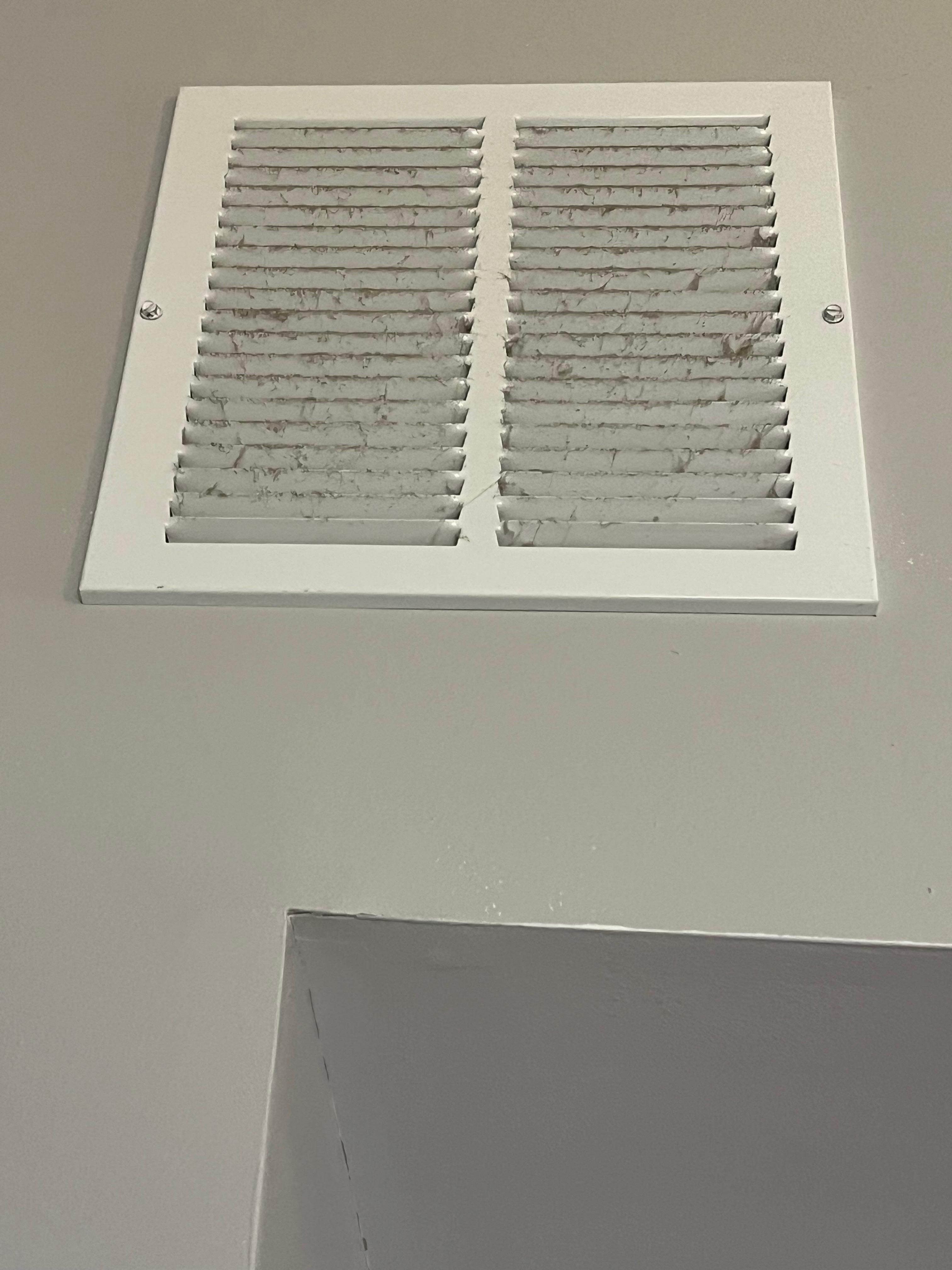 Very dusty return air vent