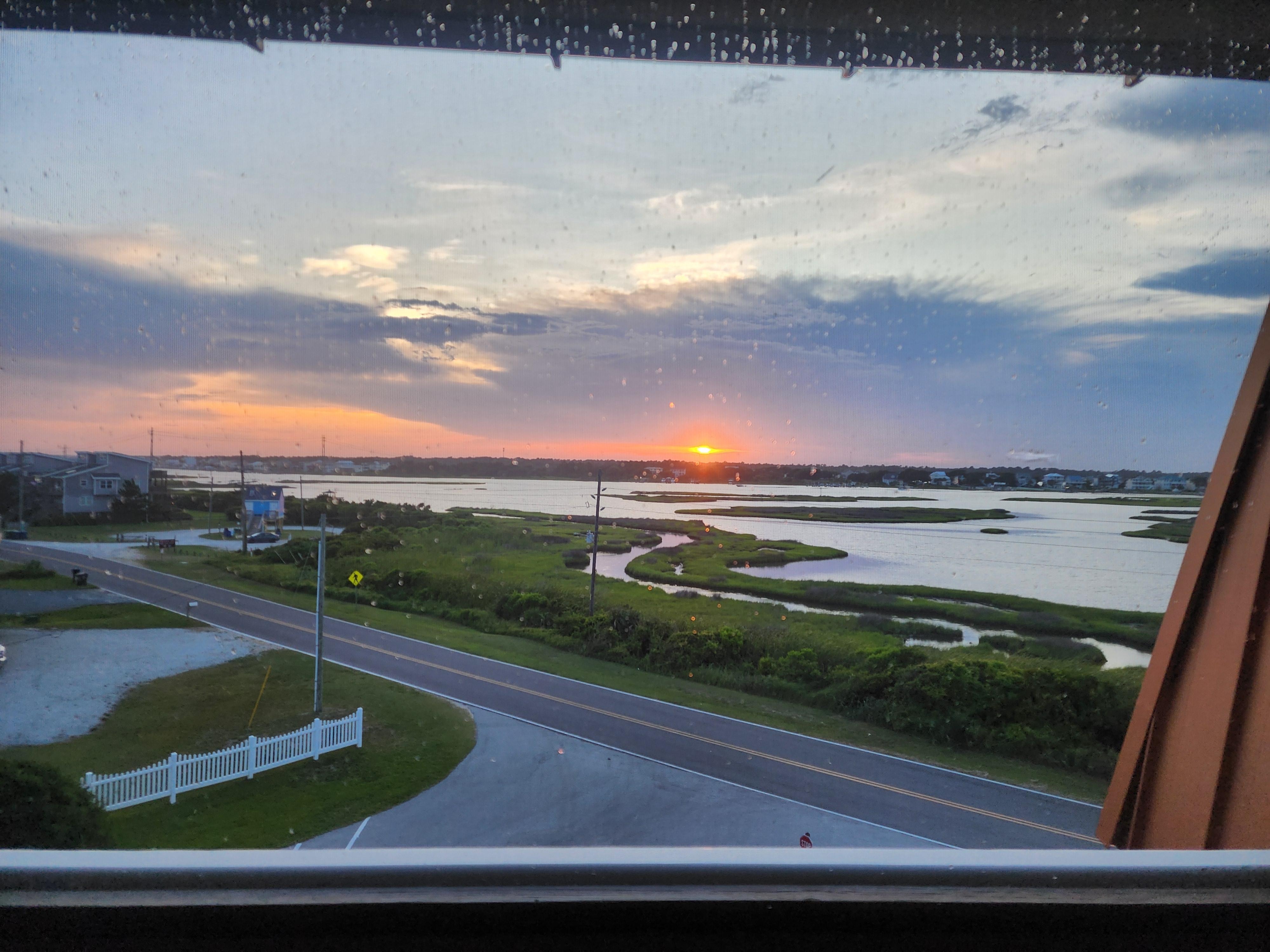 The sunset that greeted us off the screen porch when we arrived