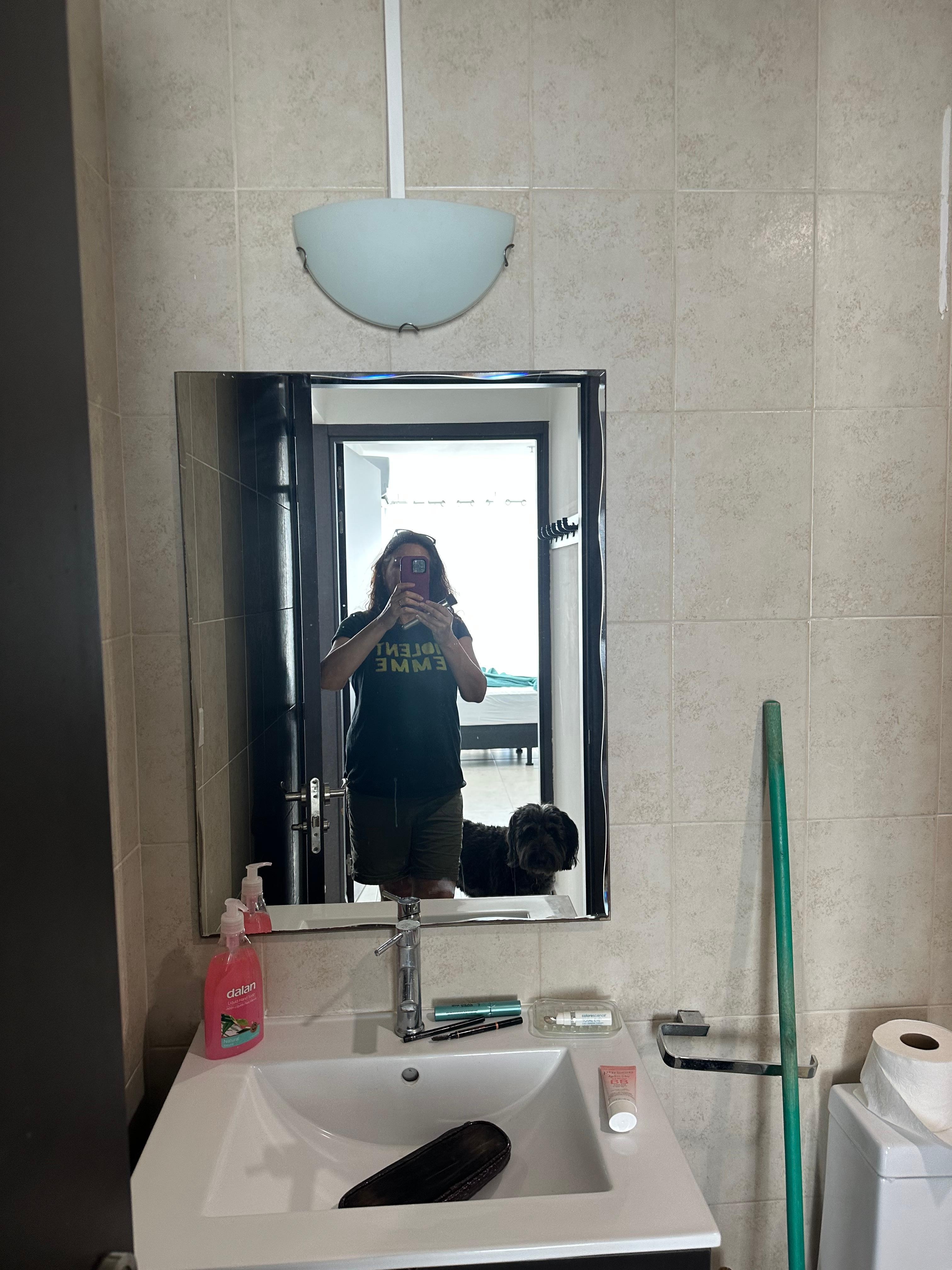 No light over bathroom vanity