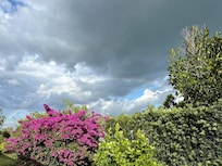 A little sprinkle and a beautiful rainbow on our last night.