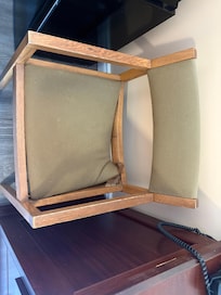 Broken chair in room
