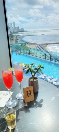 Pool view from Asian restaurant.