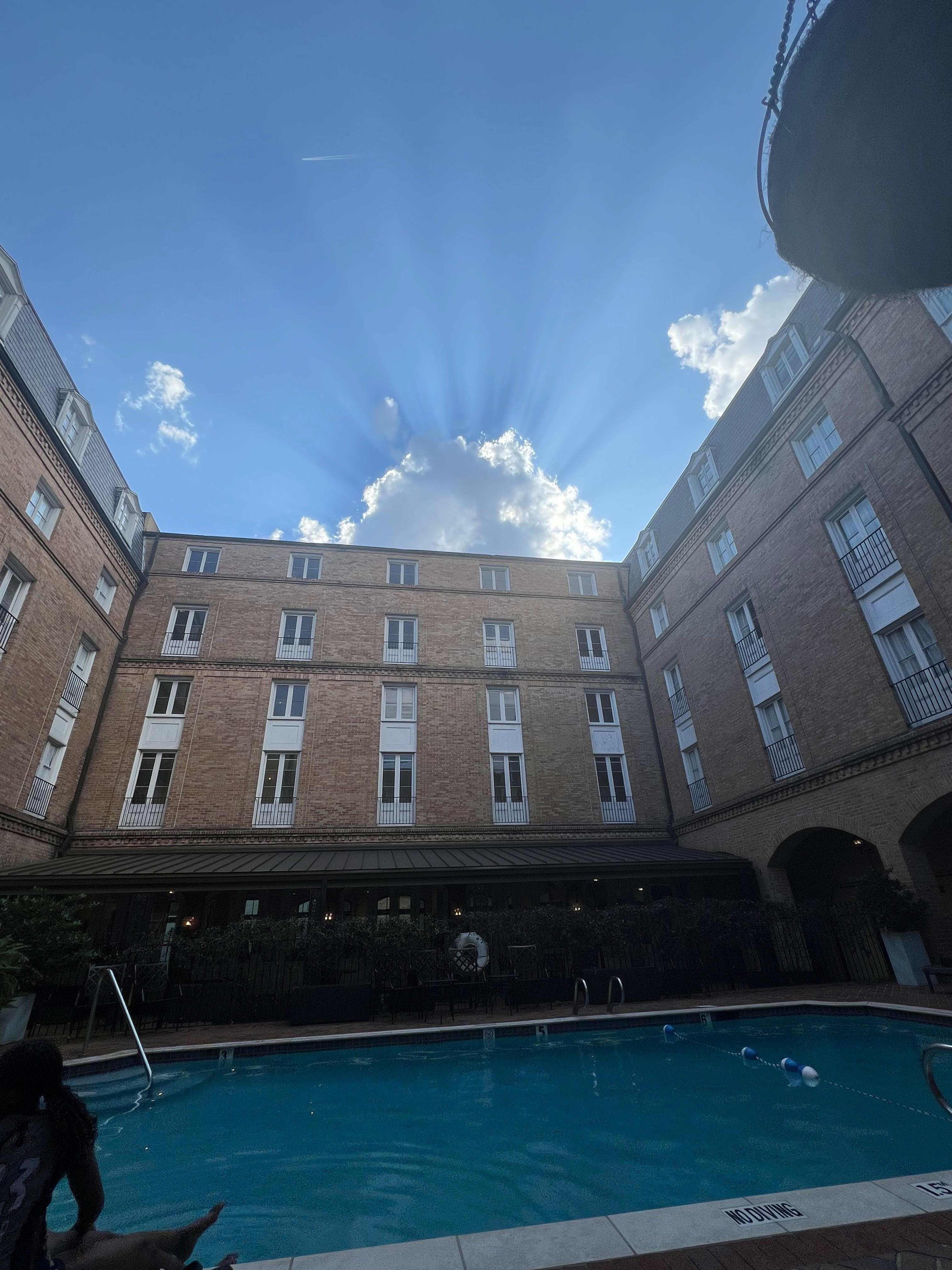 The pool area had a cool layout. Very relaxing. 