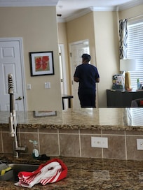 The view from the beautiful kitchen.