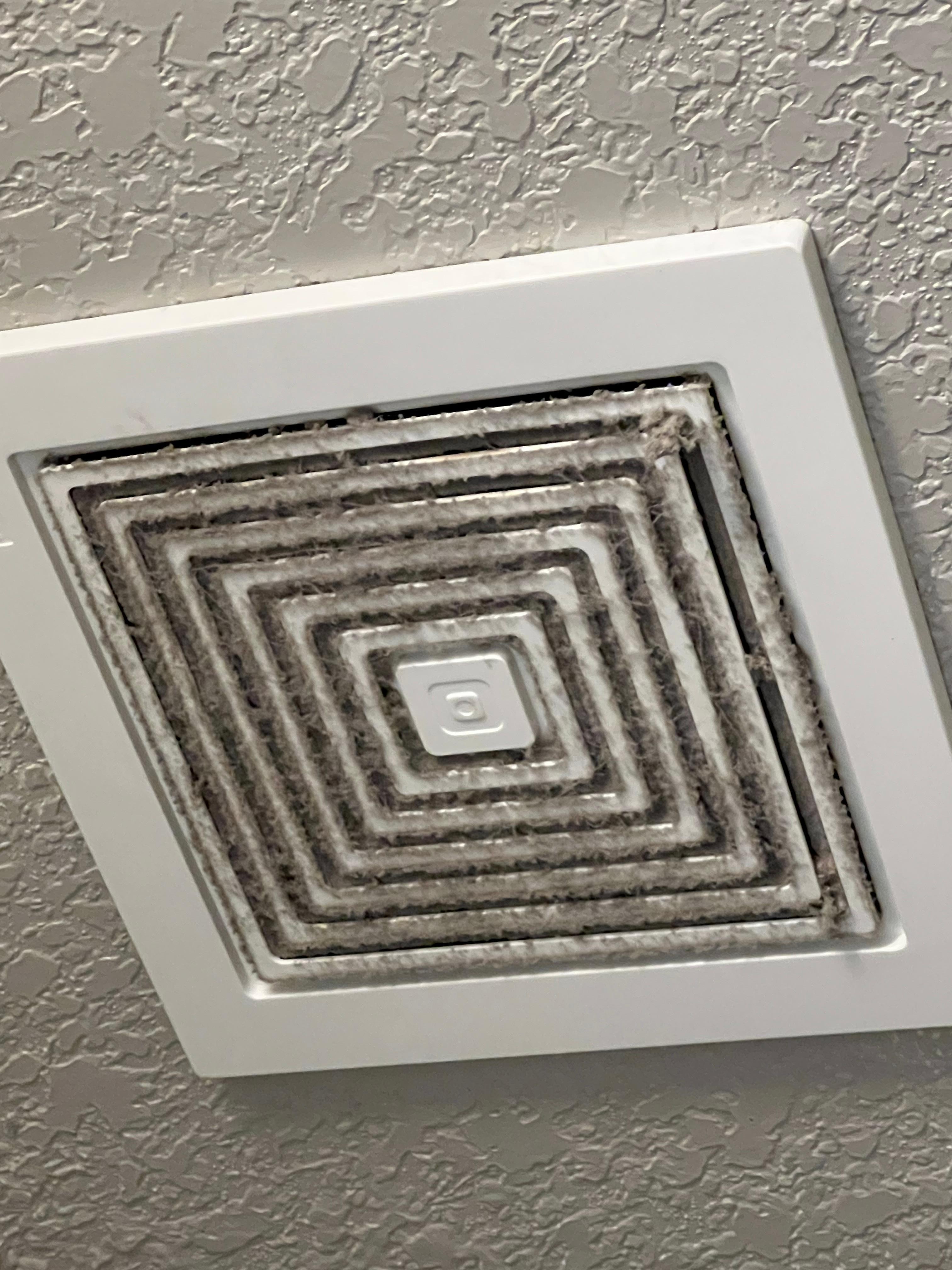 Dust falling on floor from vent
