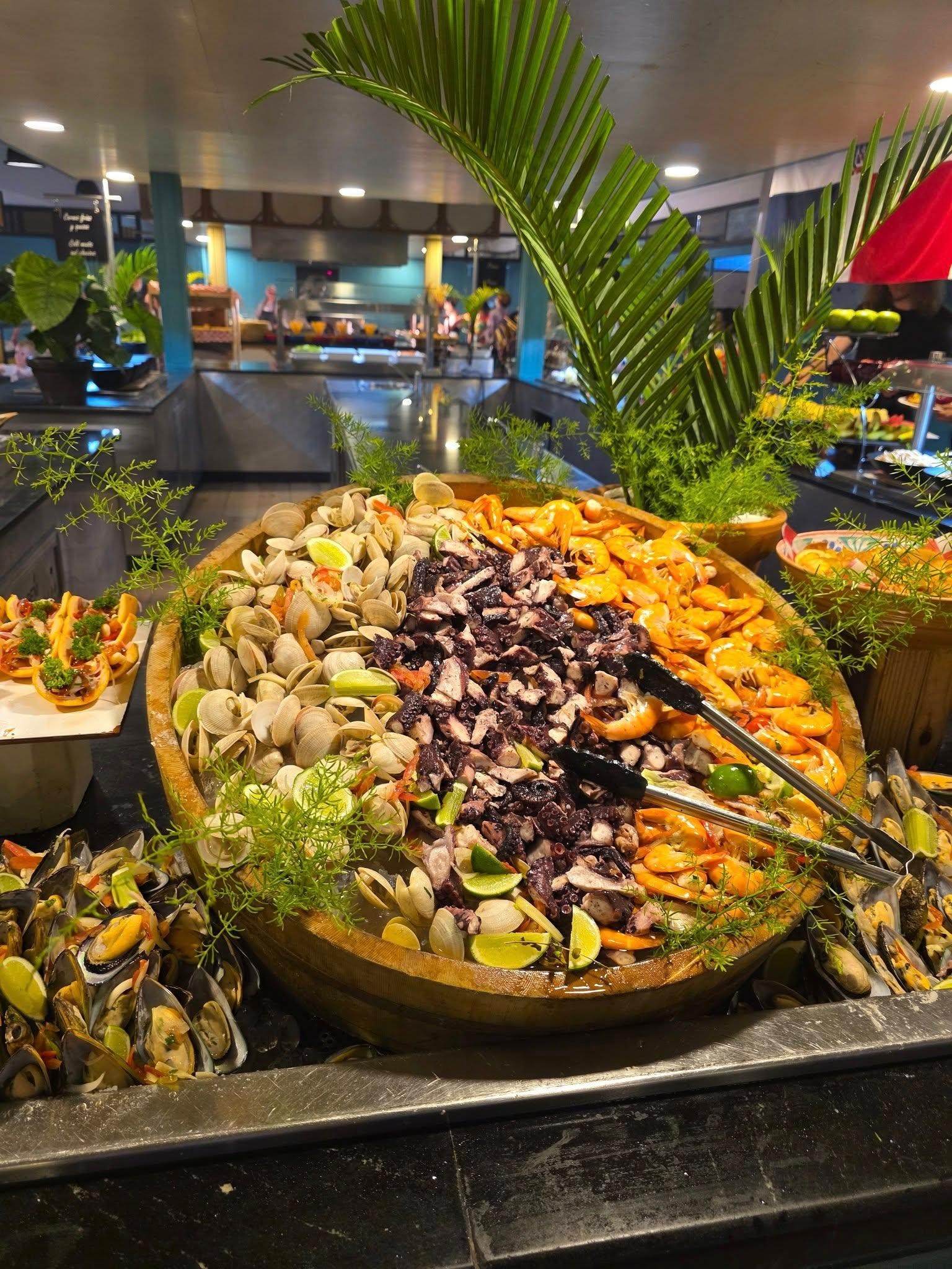 Seafood in the buffet on Dominica night...each day is themed so look for it.