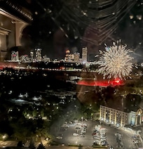 Viewing Fireworks from top floor