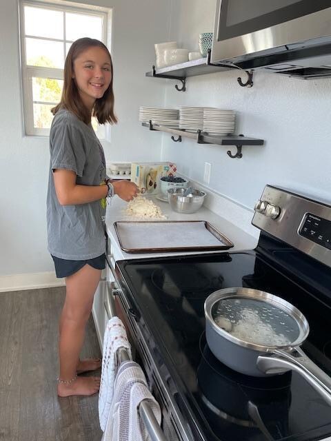 Making scones with fresh picked blueberries from Blueberry Hill! Worth a visit!
