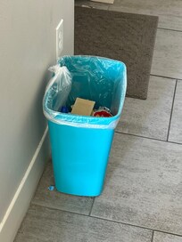 Kitchen trash can- make solids to take a large trash bag if you have a more than 1-2 people staying