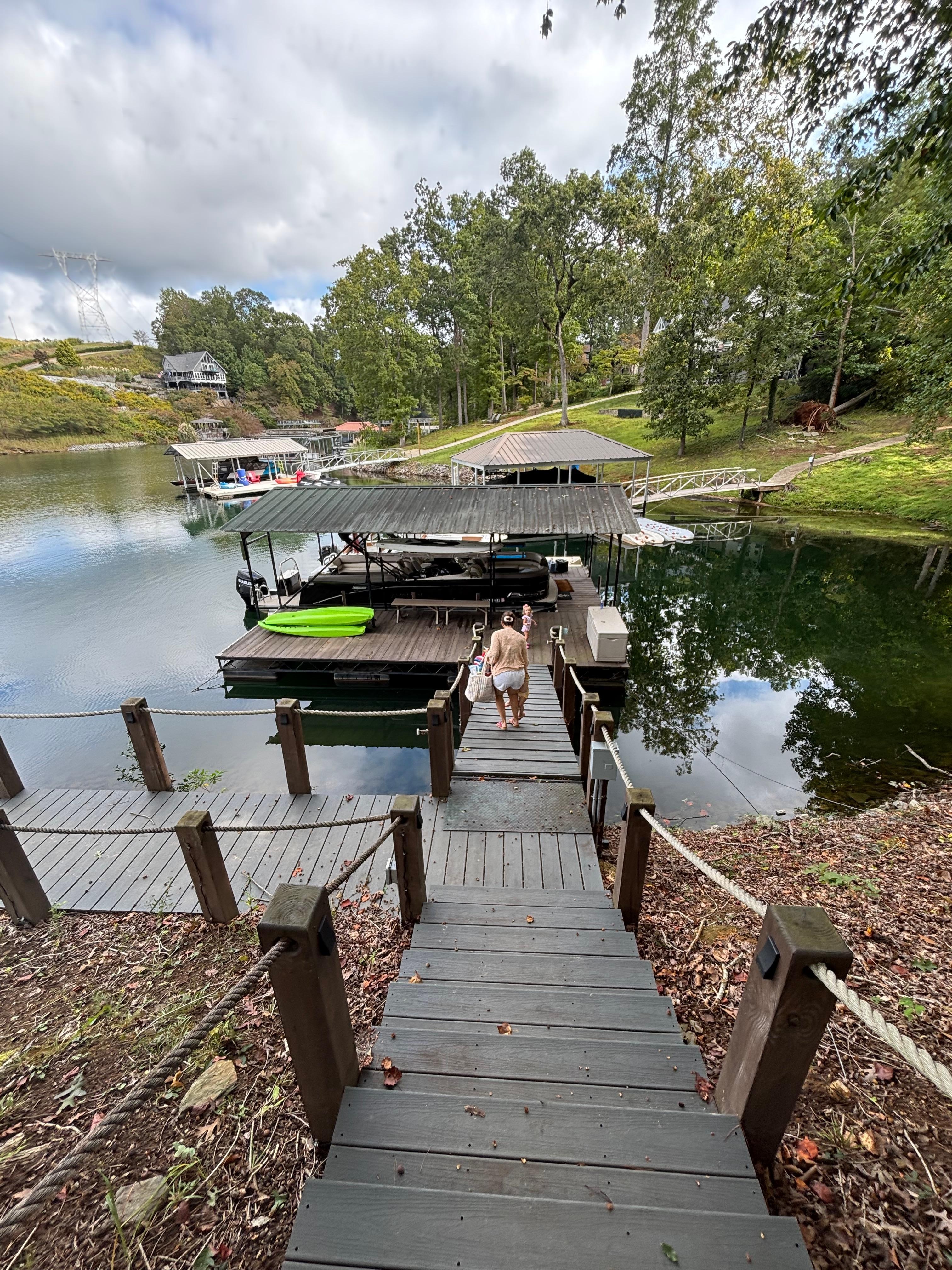 Boat dock on property 