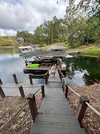 Boat dock on property