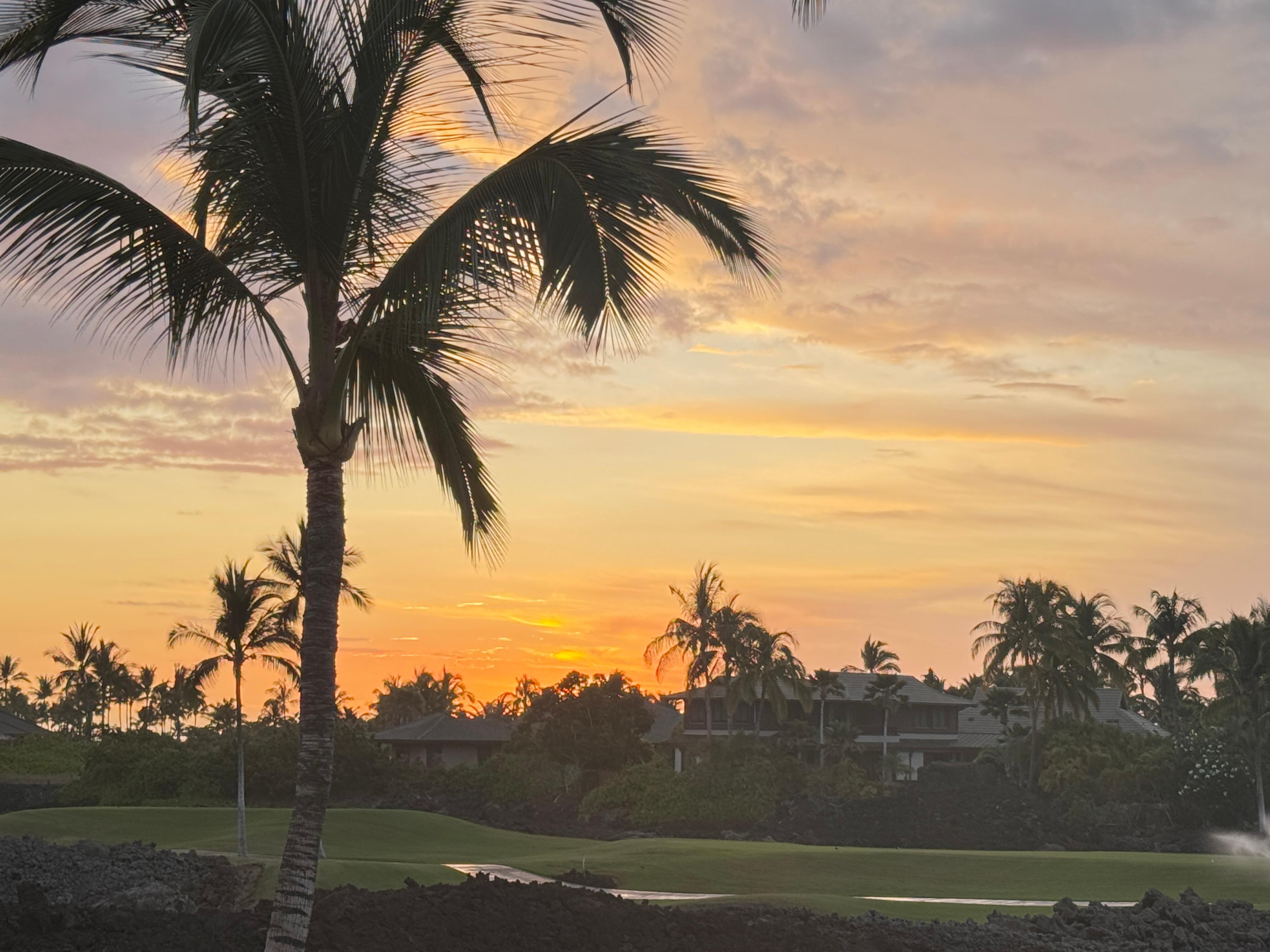Sunset in August from the balcony - just another beautiful day on the Big Island
