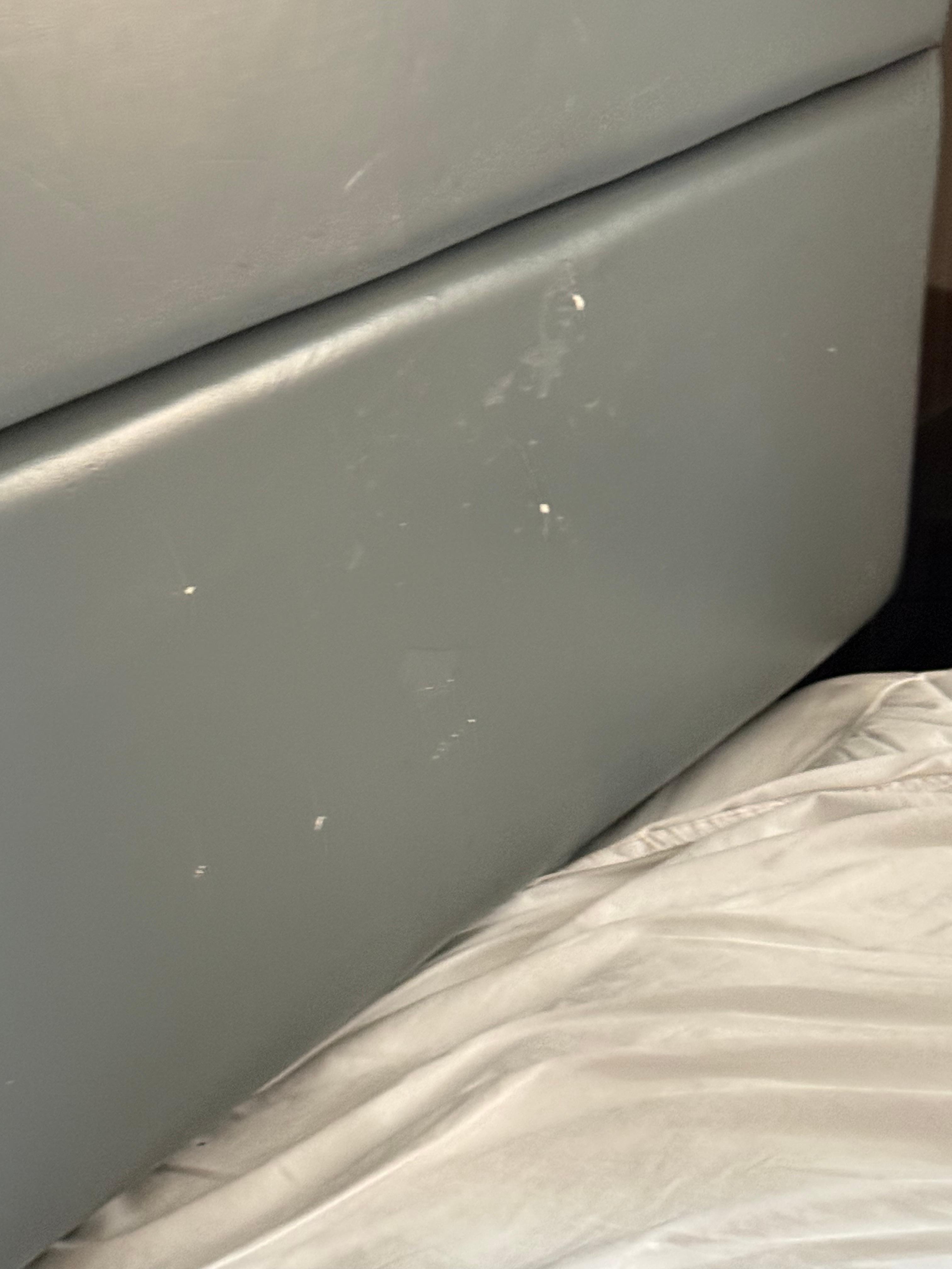 Head board had holes.