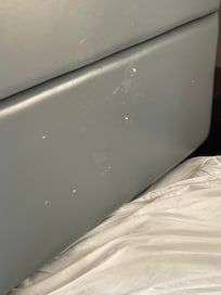 Head board had holes.