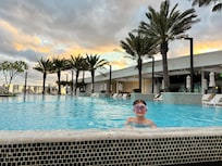 10th floor pool. Views of the port