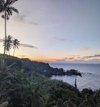 on the deck looking at Laupahoehoe Point