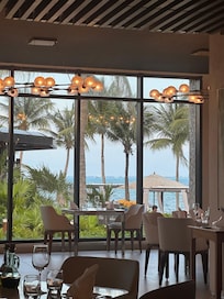 View from inside of Davinos restaurant.