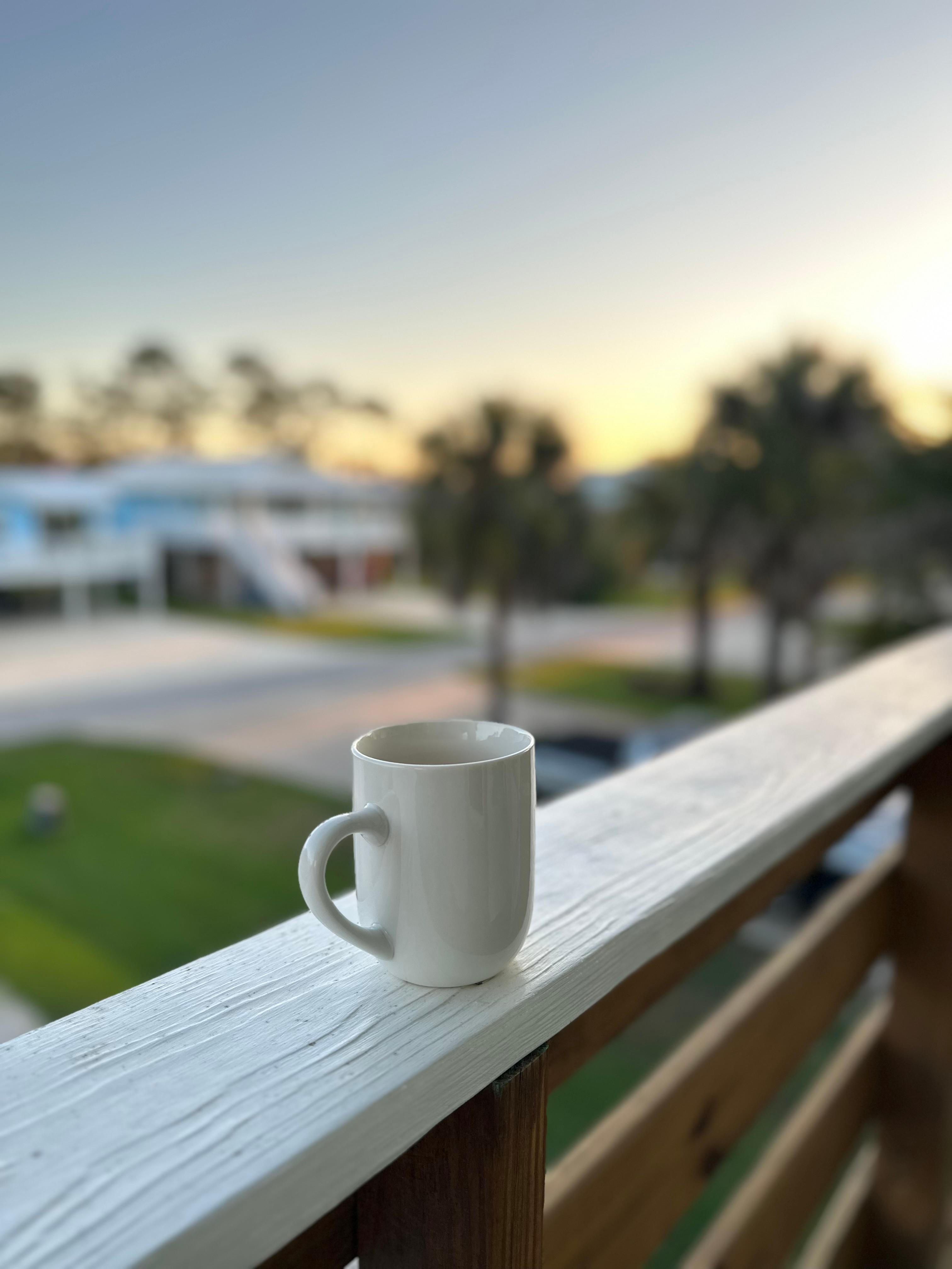 Front porch was perfect for coffee