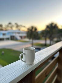 Front porch was perfect for coffee