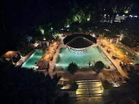 view on the pool area