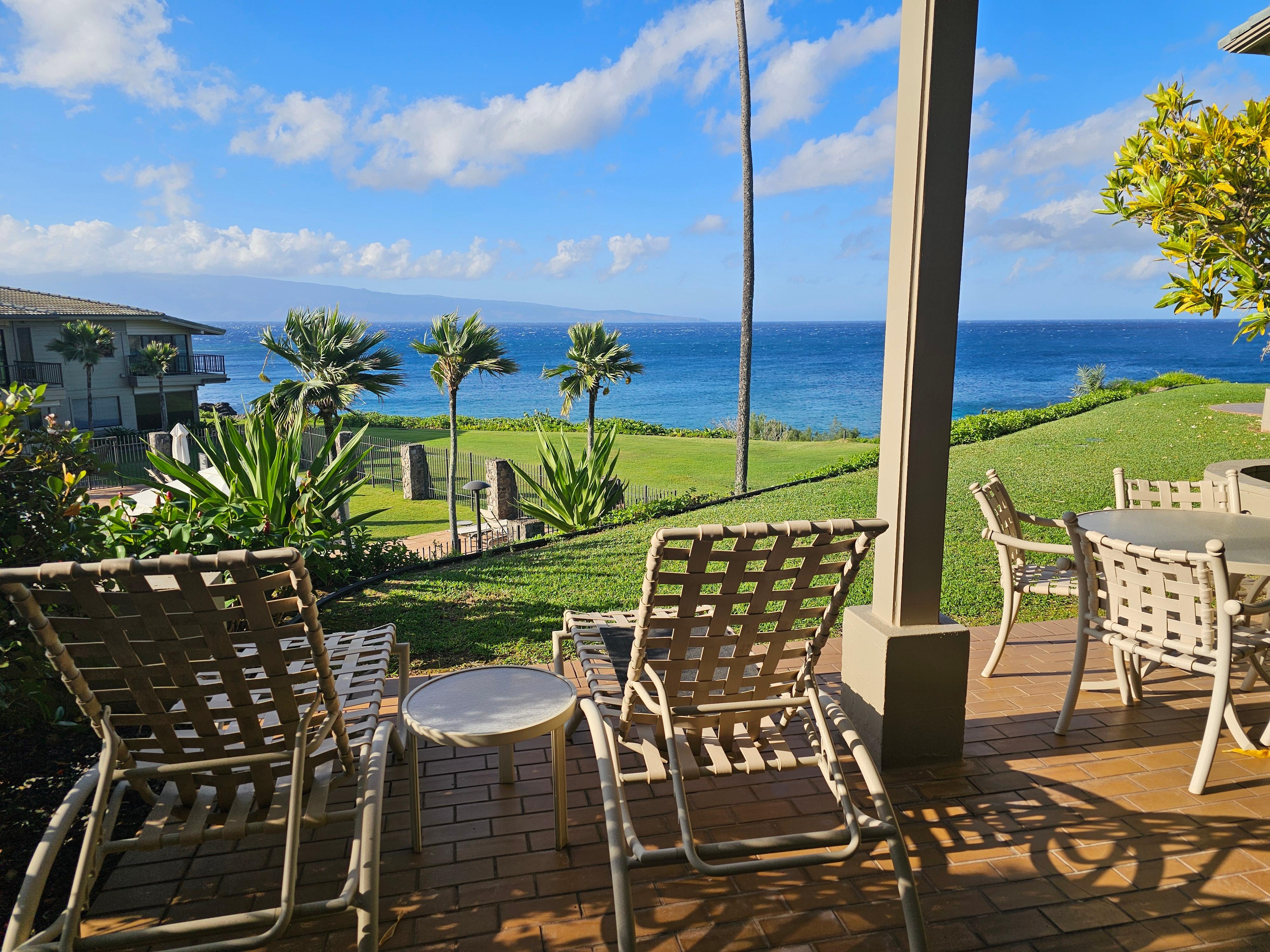 View from the sliding glass doors in the living room