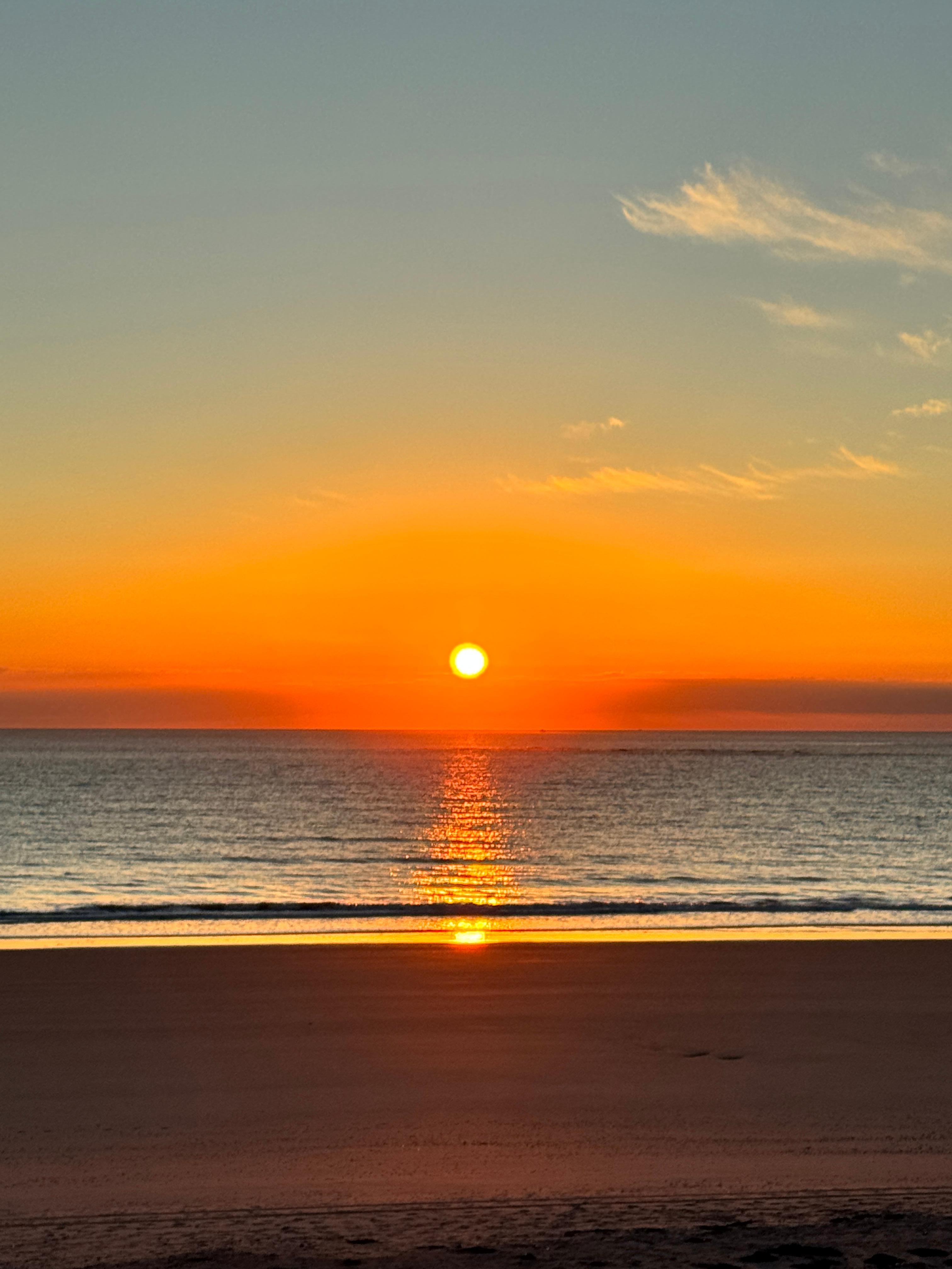 Sunrise from the enclosed porch 
